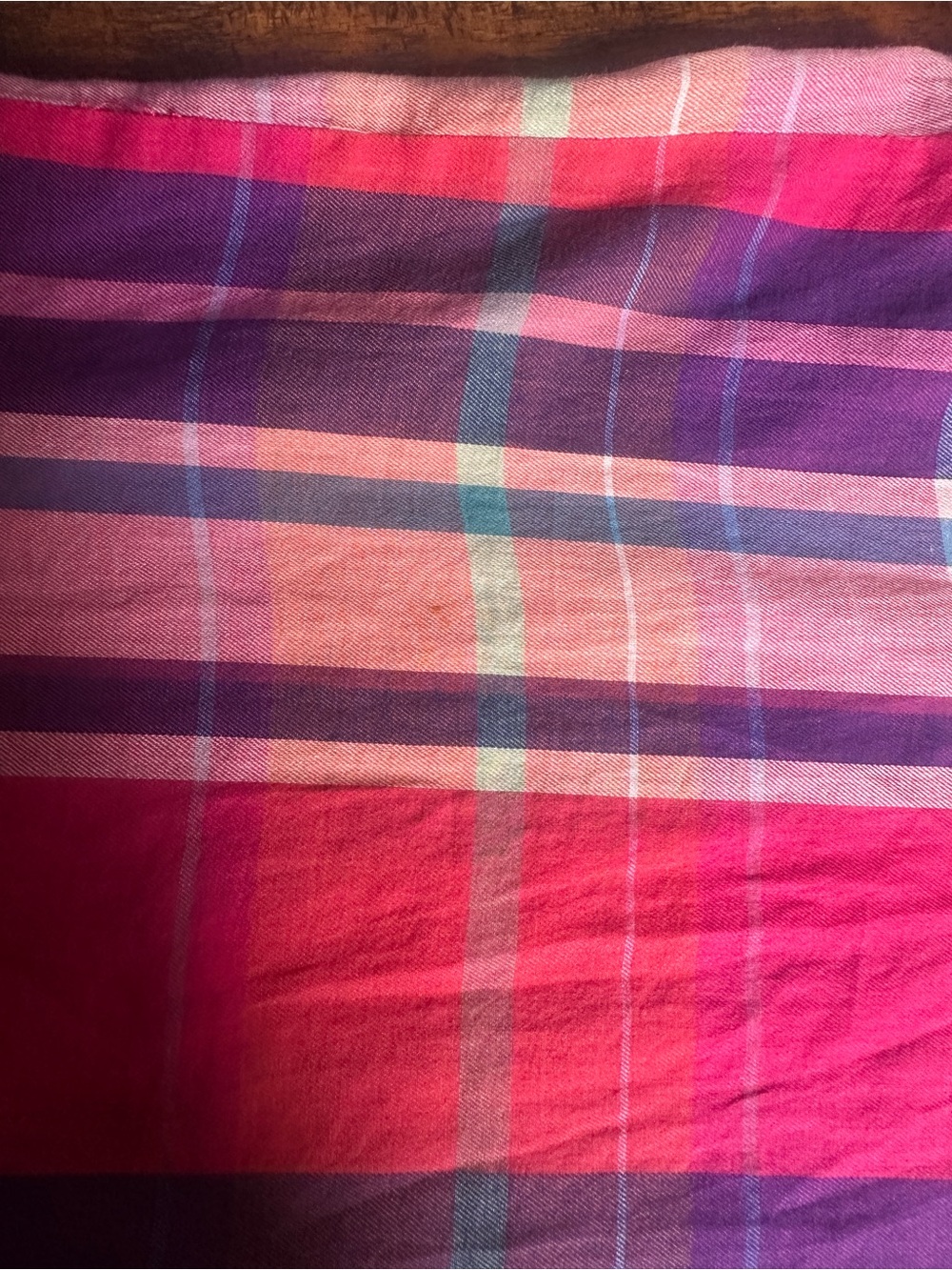 Lauren Ralph Lauren Pink and Purple Plaid Button-Down Shirt - Picture 6 of 6